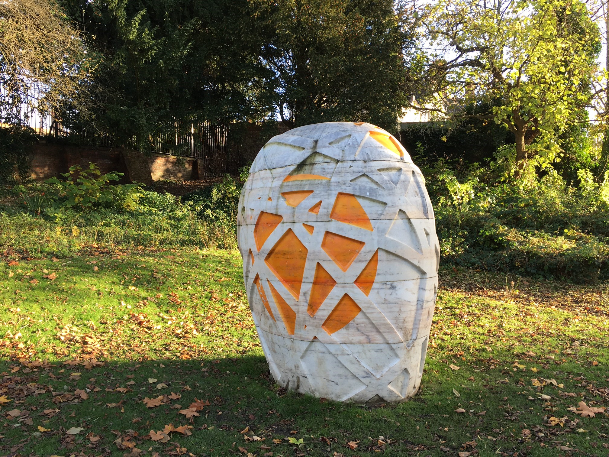 Marble sculpture in gardens