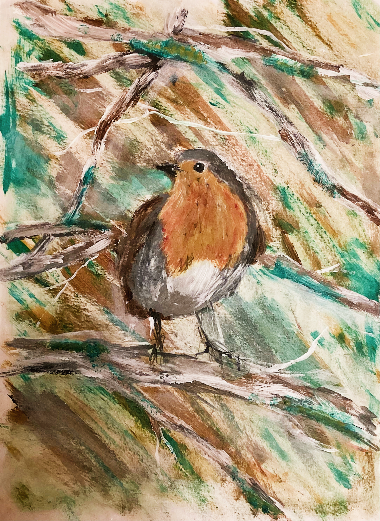 Robin in a tree